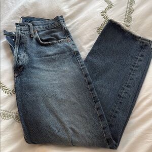 AGOLDE 90s pinch waist crop jeans medium wash